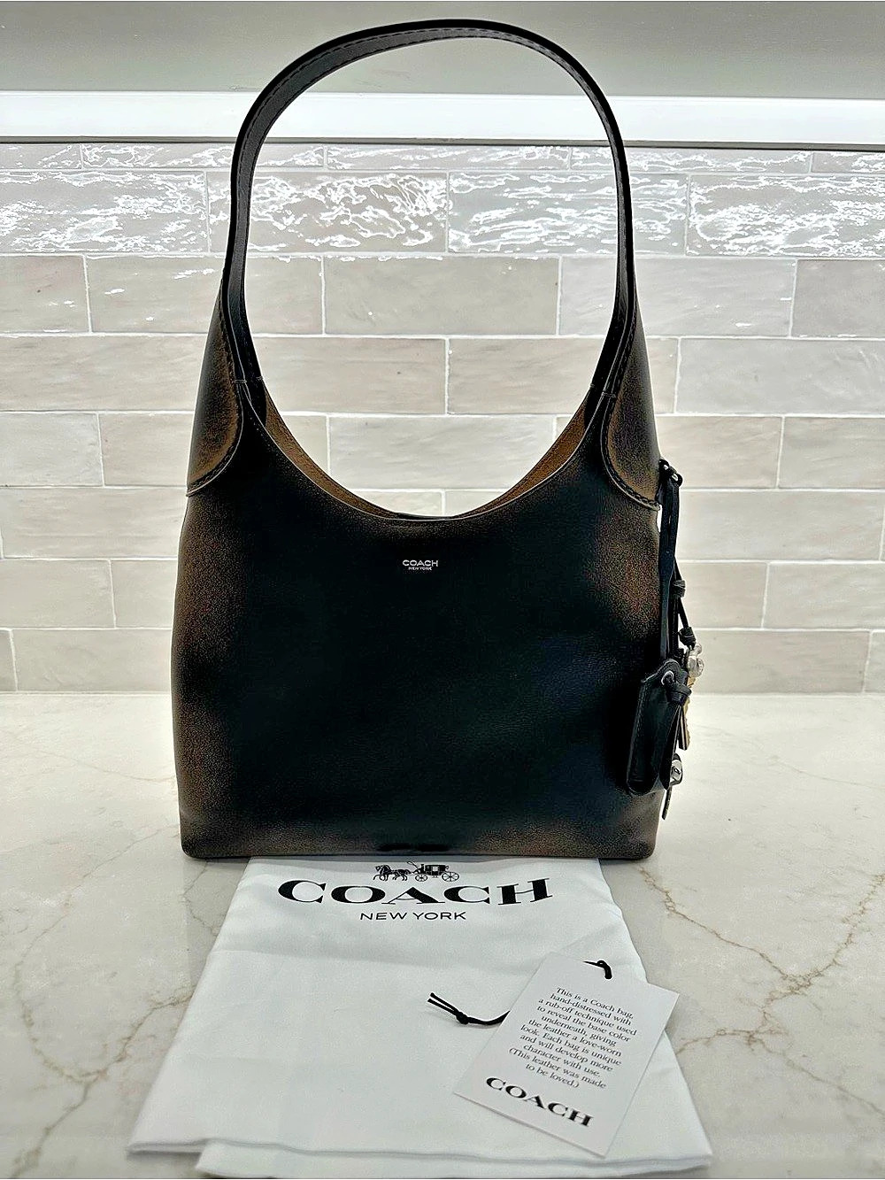 COACH Brooklyn 28 In Loved Leather  - EUC